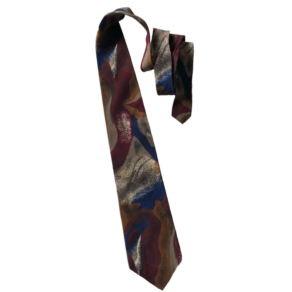 Christian Dior Vintage Abstract Silk Tie - Woven in Italy - Made in USA